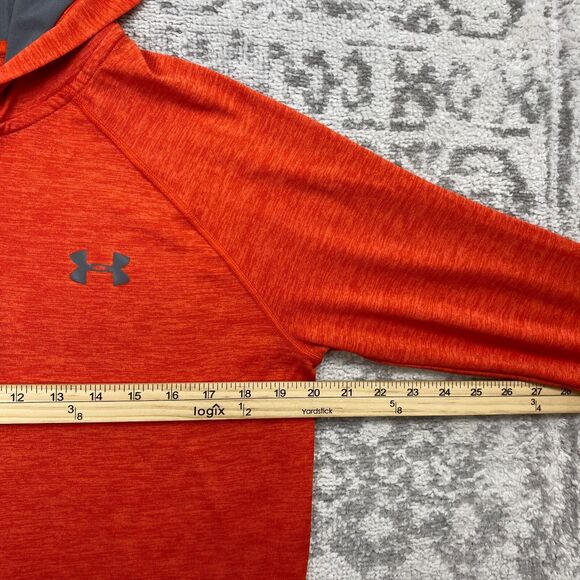 Under Armour Pullover Loose Heat Gear Running 1/4 Button Hooded Mens Size Small - Picture 4 of 6